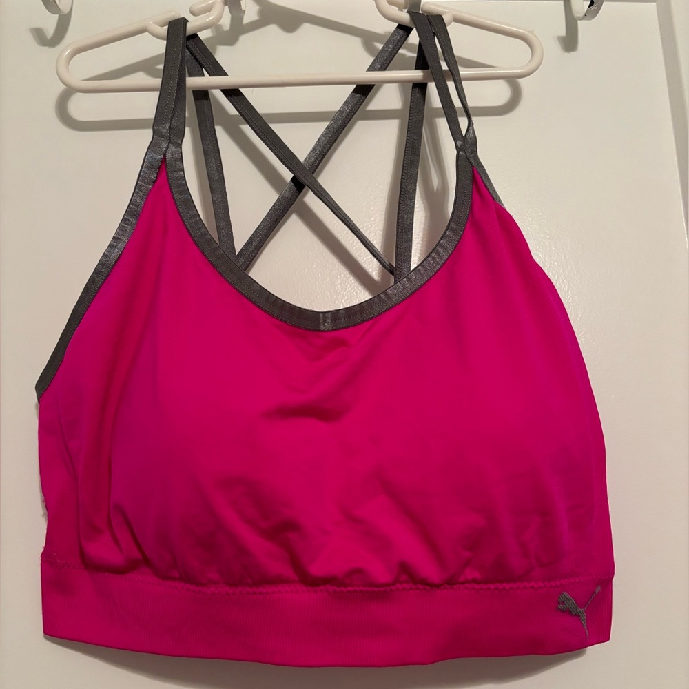 Puma pink sports bra